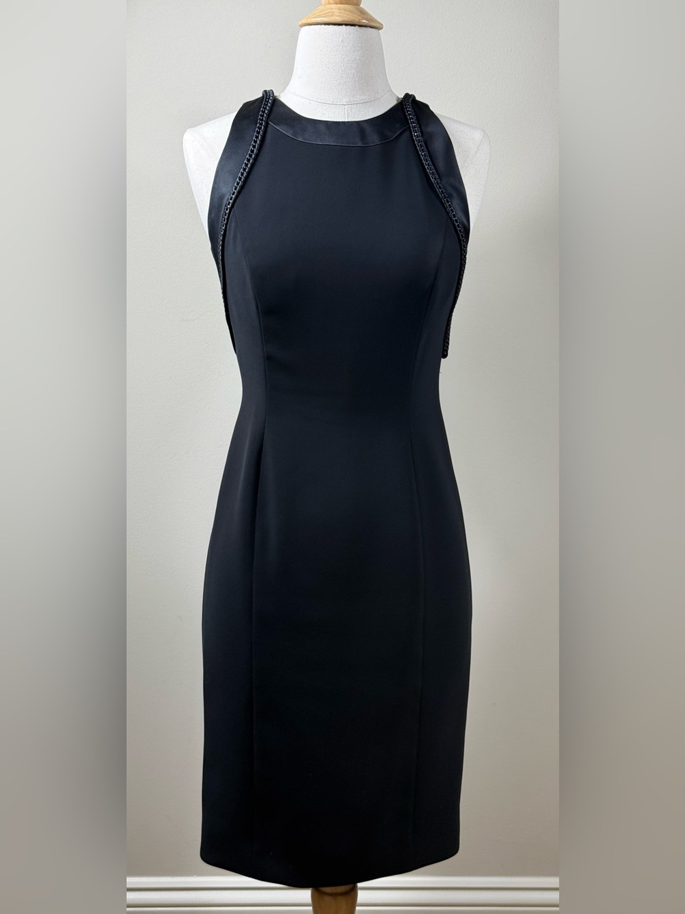 Carmen Marc Valvo Black Cutout Back Cocktail Dress 2